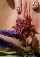 Женская вагина крупным планом на фоне цветущей поляны 14 фото Женская вагина крупным планом на фоне цветущей поляны 14 фото