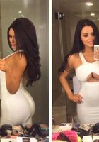 Пышногрудая брюнетка фотографируется в откровенном платье 5 фото Пышногрудая брюнетка фотографируется в откровенном платье 5 фото