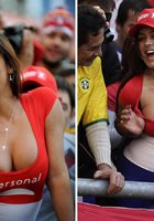 Подборка с футбольными фанатками, которые трясут упругими сиськами перед камерами 6 фото Подборка с футбольными фанатками, которые трясут упругими сиськами перед камерами 6 фото